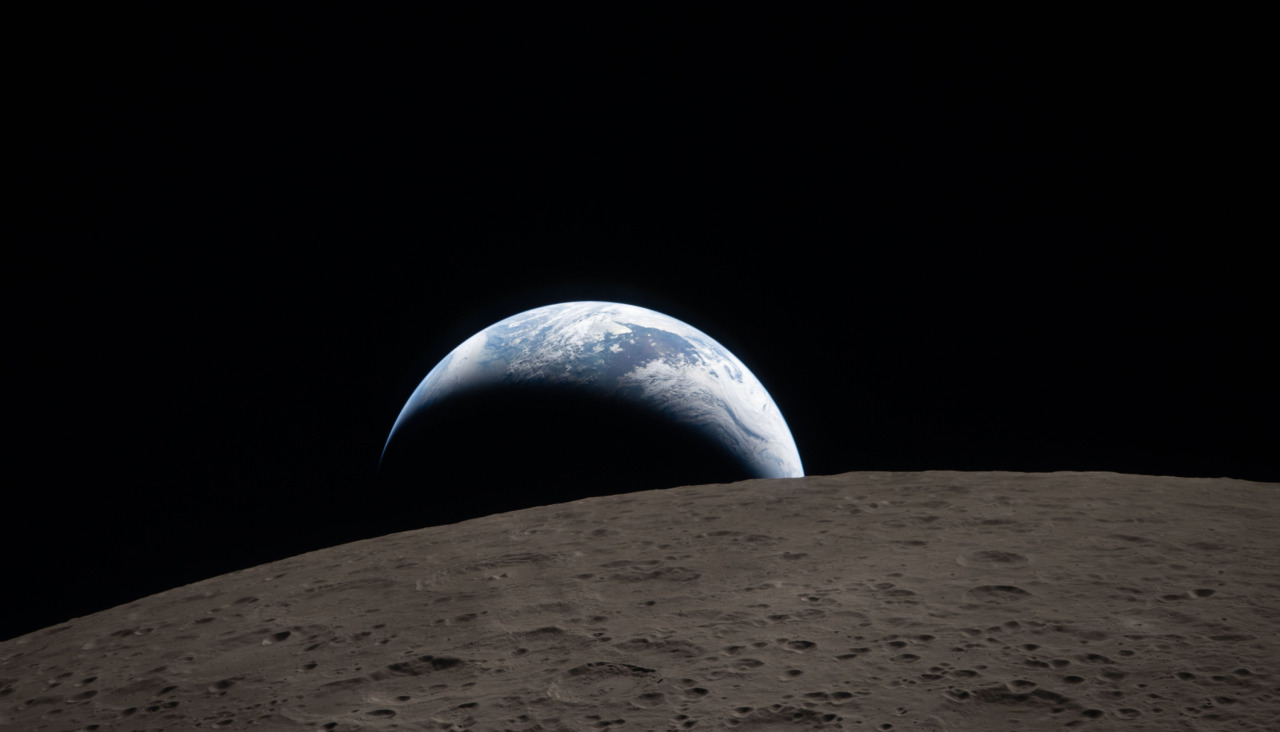 La Tierra vista desde la cara oculta de la Luna