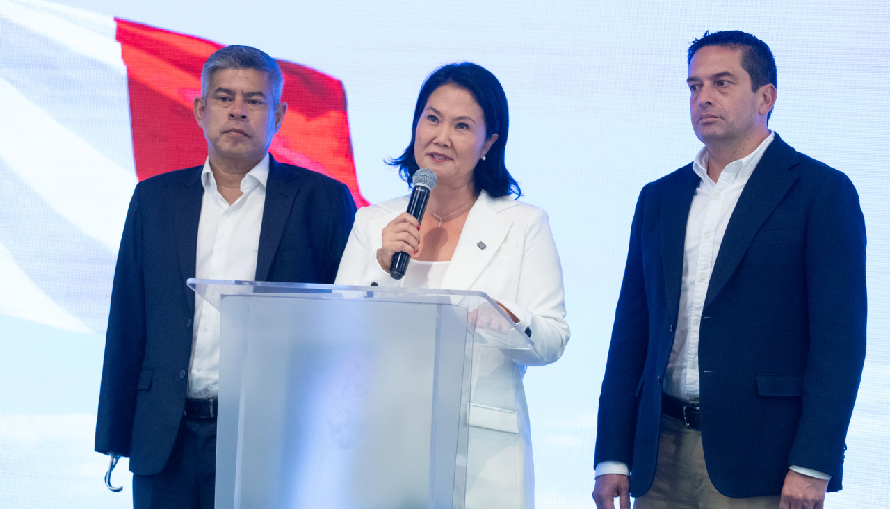 La candidata presidencial peruana Keiko Fujimori