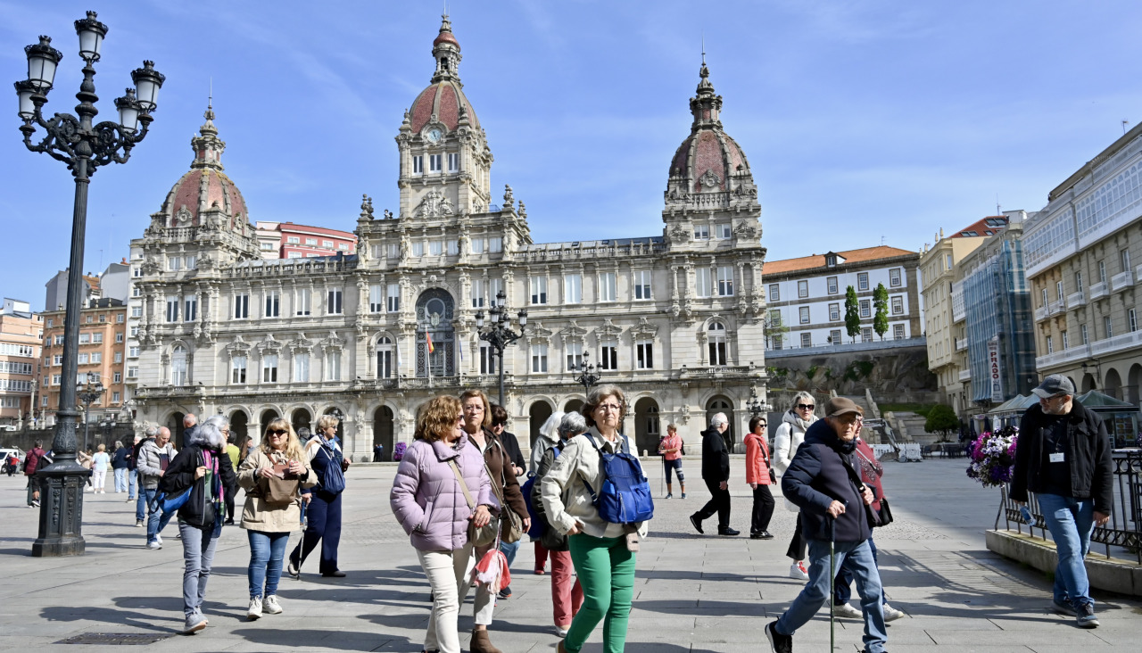 Turistas triple escala en A Coruña