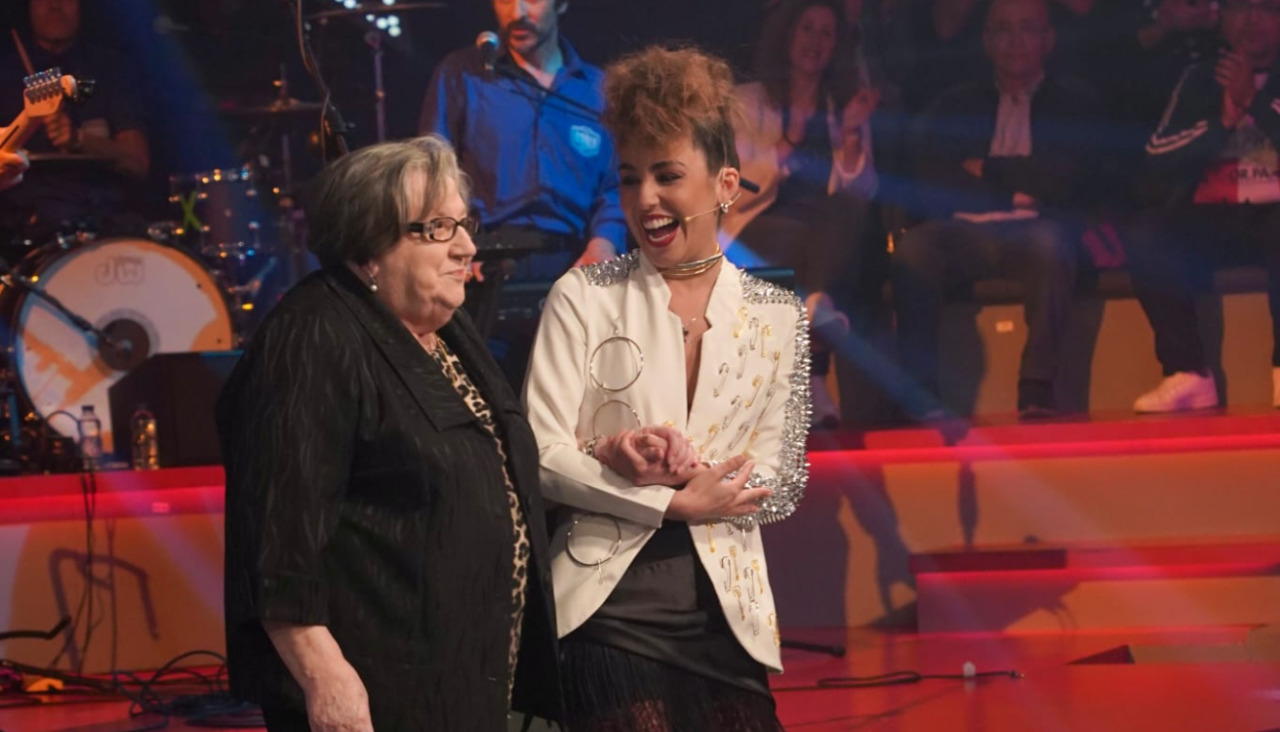 Argentina Saborido, en el plató de 'Land Rober' con Ana Ageitos