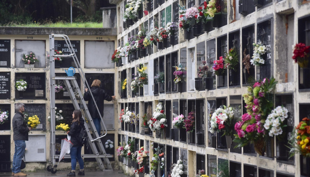 Interior del cementerio de Feáns, en una imagen de 2019
