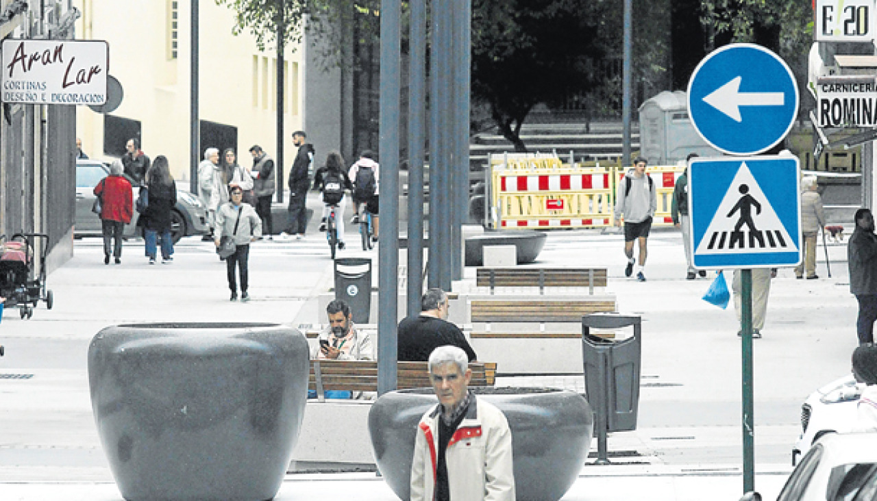 Tramo de la ronda peatonal a su paso por la Sagrada Familia