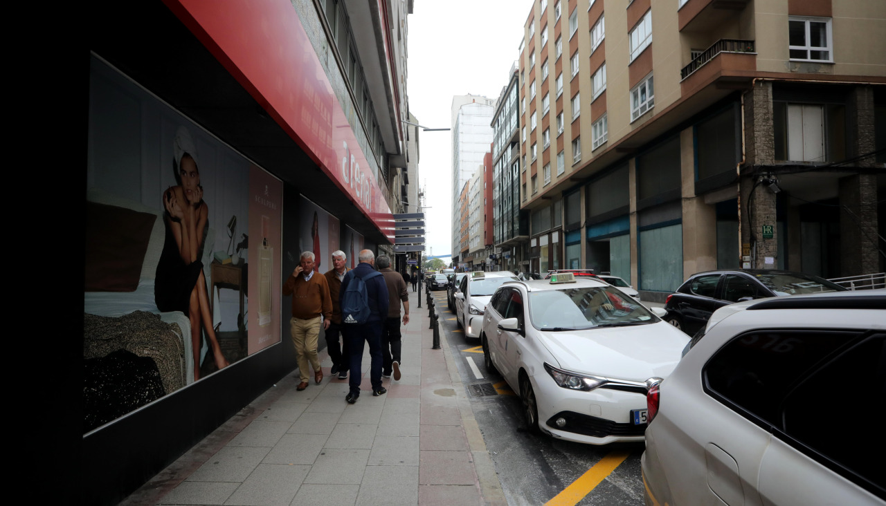 Taxis en la parada de Rubine, en una imagen de 2023
