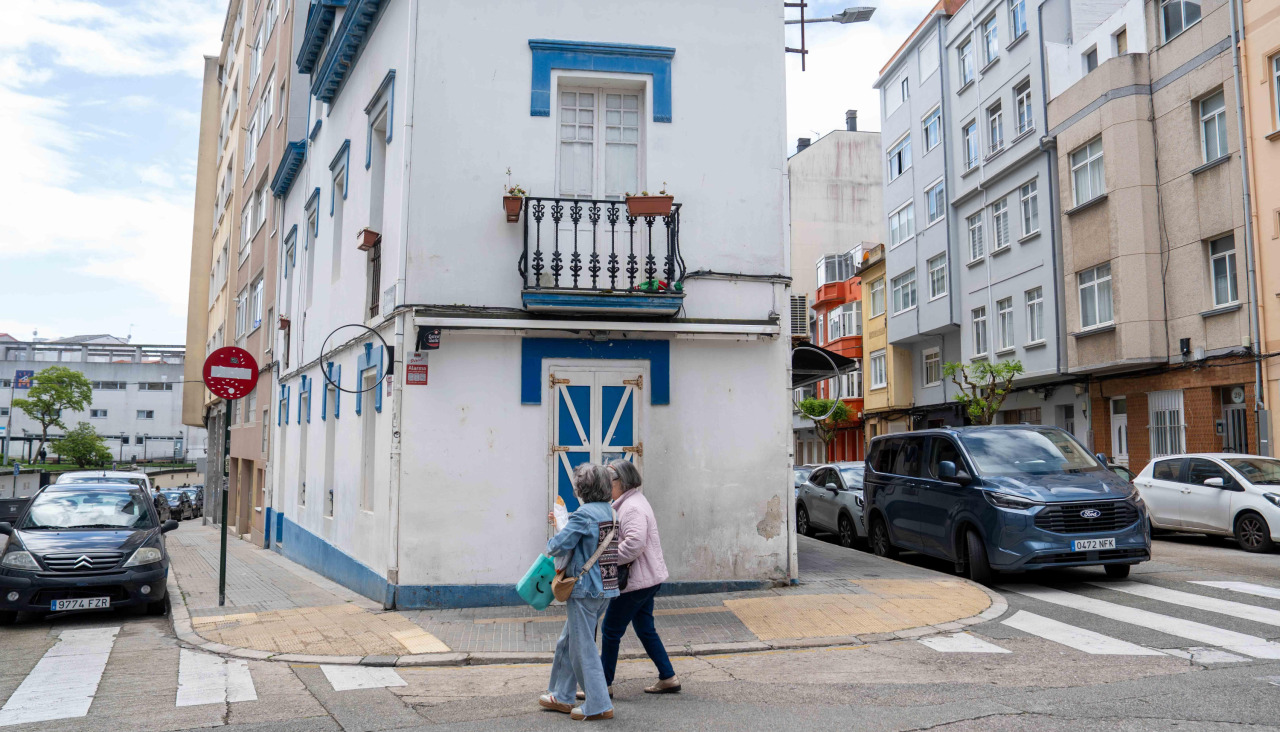 El edificio de O Polvorín, este viernes, ya sin la cartelería