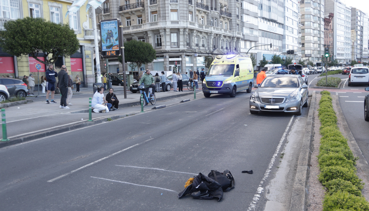 Accidente ciclista en Linares Rivas