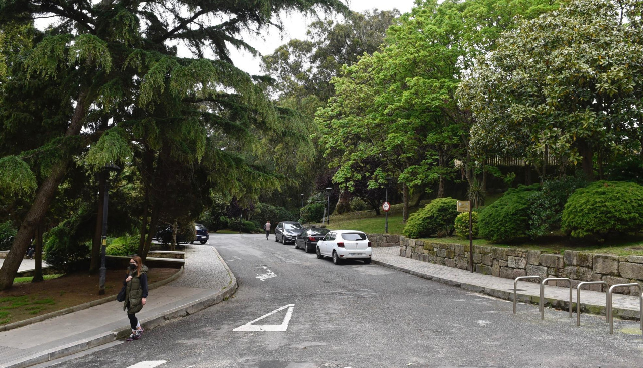 Uno de los accesos al parque de Santa Margarita, en una imagen de 2021