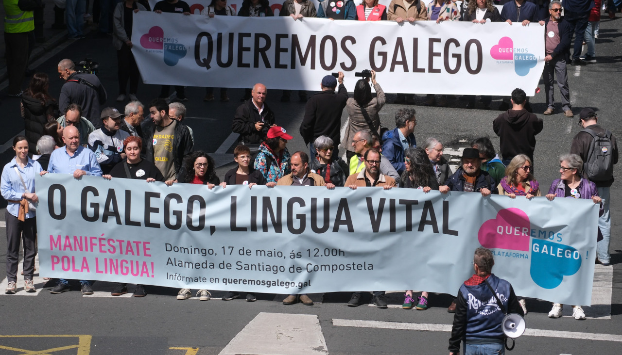 Manifestación da plataforma Queremos Galego