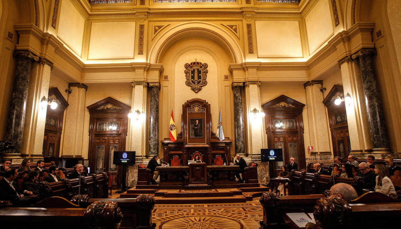Sesión del pleno municipal en María Pita