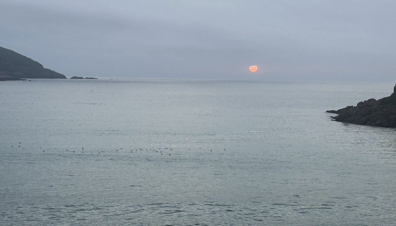 Puesta del sol en el Paseo Marítimo Orzán- Riazor
