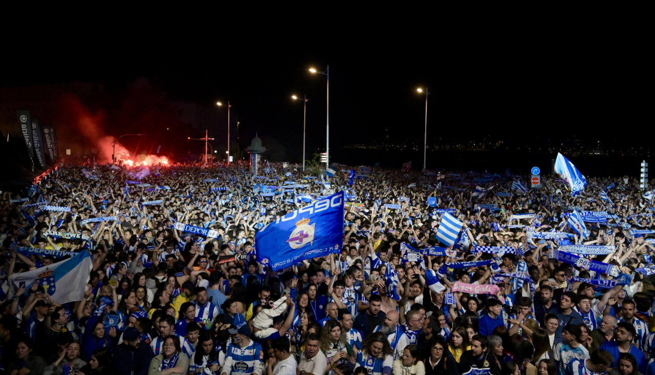 La fan zone, en el ascenso de 2024 a Segunda División