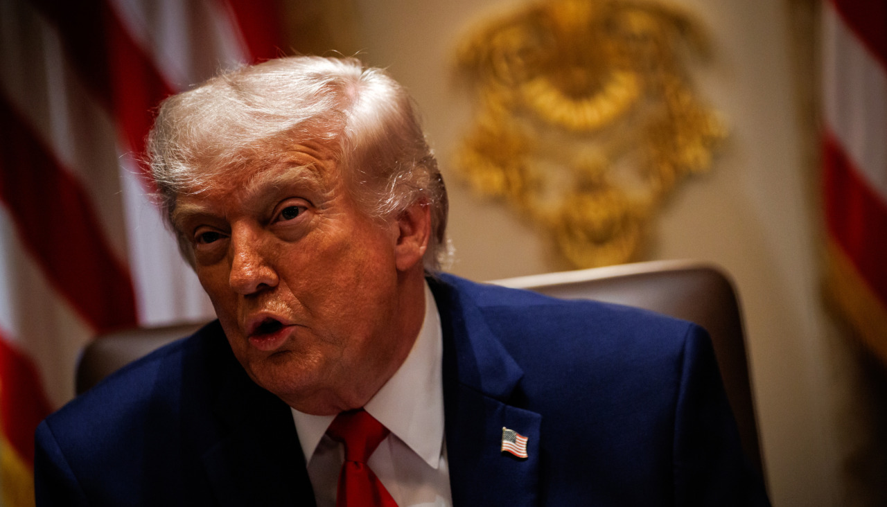 Trump, este miércoles, en una reunión en el Despacho Oval