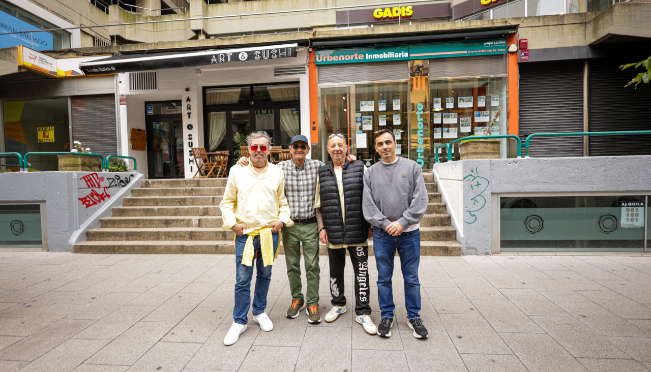 Javier (La Galería), Alfredo Castro (Marengo), Serafín García ‘Chicho’ (Posavasos) y Emilio Ron (Pirámide) | germán barreiros
