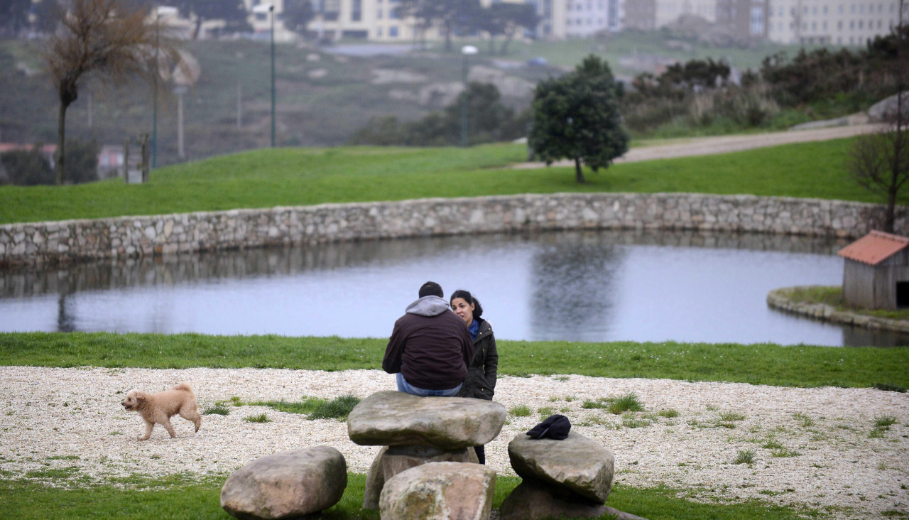 Uno de los estanques del parque de Bens, en una imagen de 2016