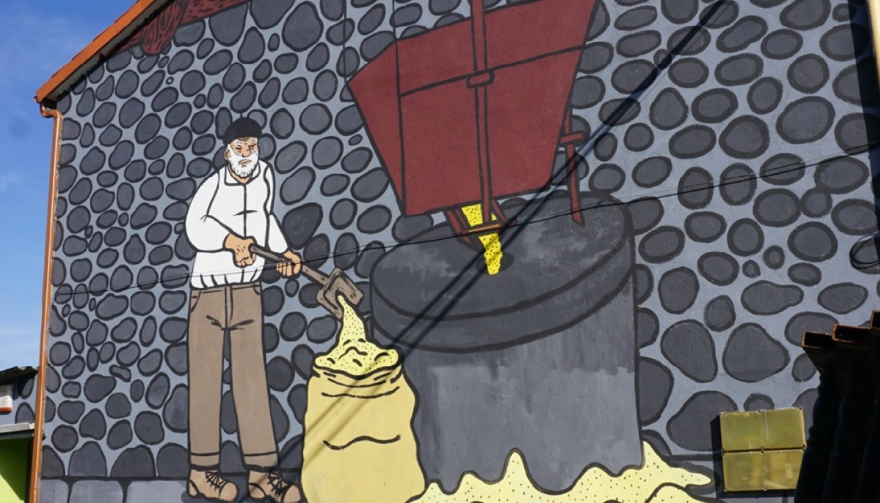 O mural en Présaras
