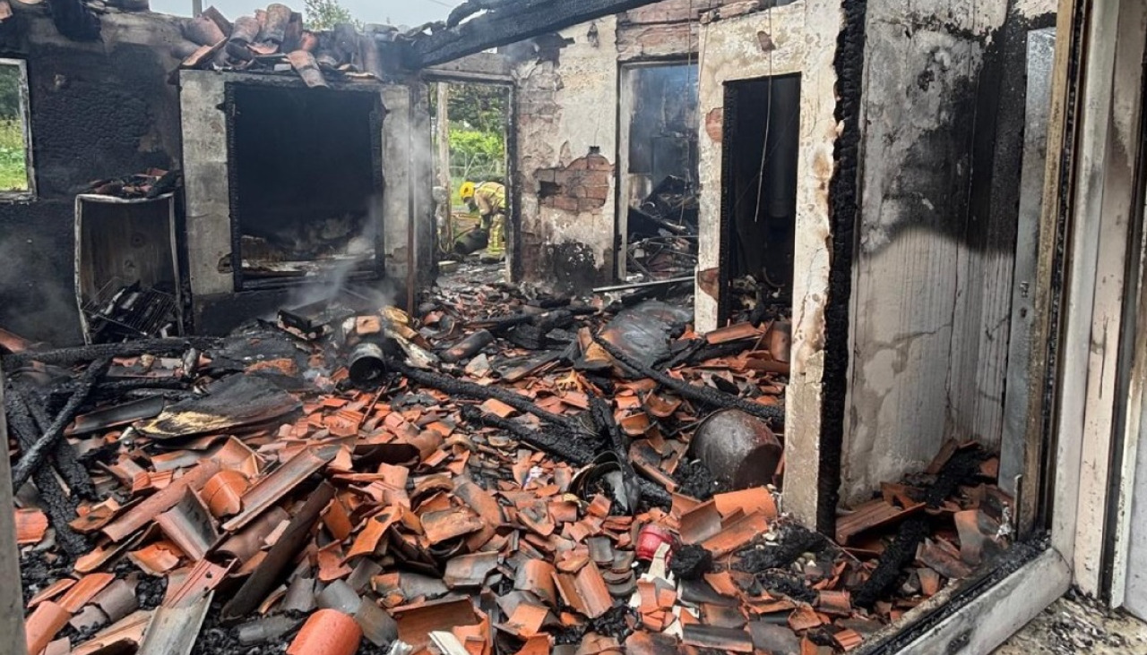 La vivienda quedó totalmente calcinada