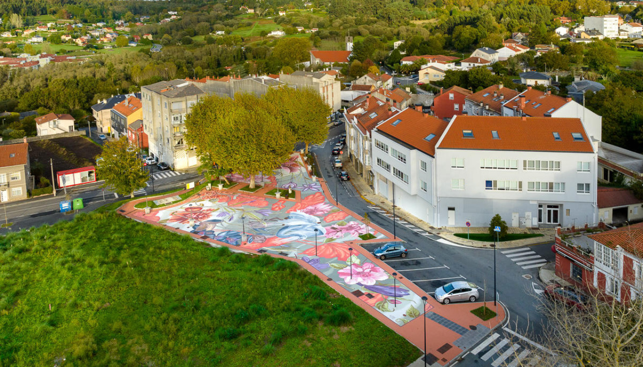 Vista del entorno de la Praza da Rabadeira, en la capital municipal