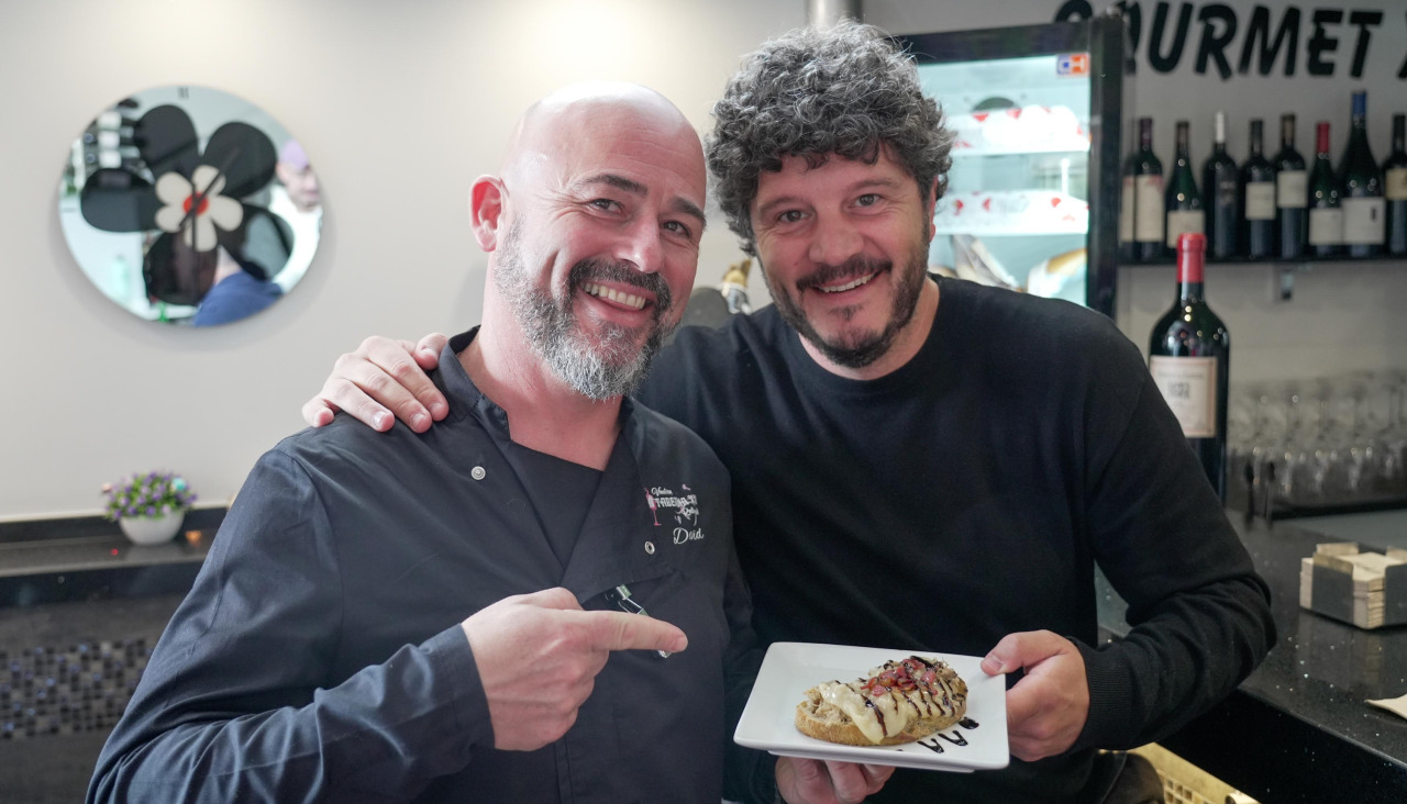 Xosé Antonio Touriñán no quiso perderse la I Ruta de Tostas de Carral