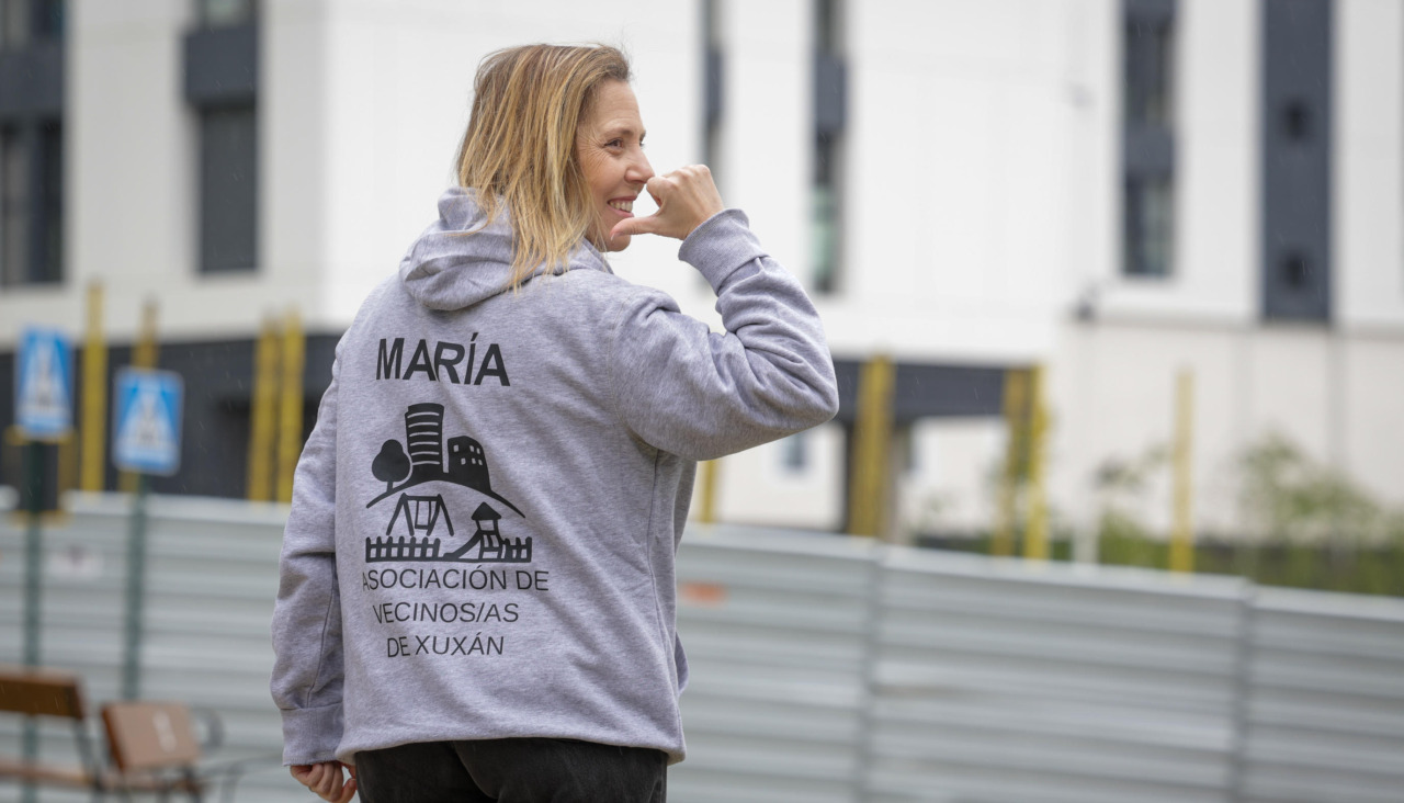María Sierra, presidenta vecinal de Xuxán