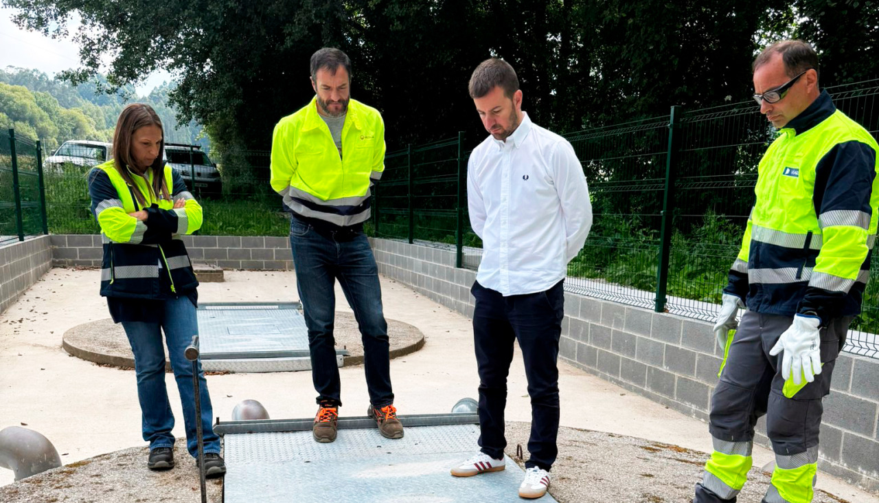 Visita a las obras de la depuradora