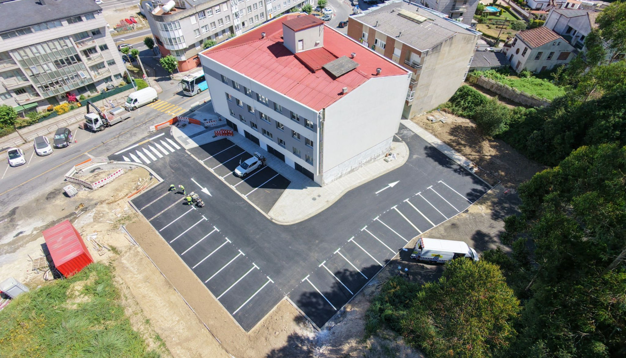 Imagen del nuevo aparcamiento en Arteixo