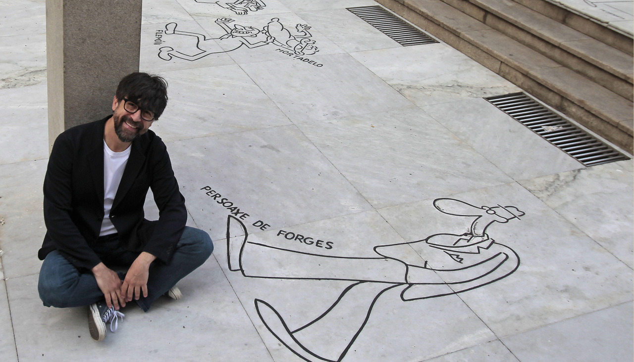 Luis Piedrahita, en la plaza del Humor