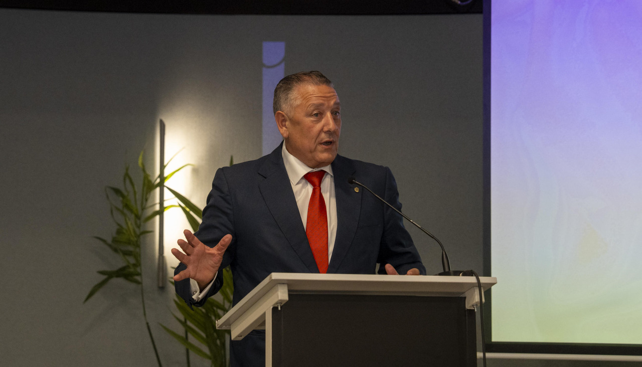 Venancio Salcines, presidente de efbs Grupo Educativo, en su intervención