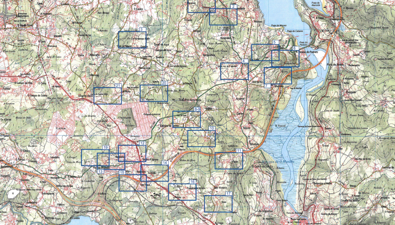 Mapa de caminos de Bergondo
