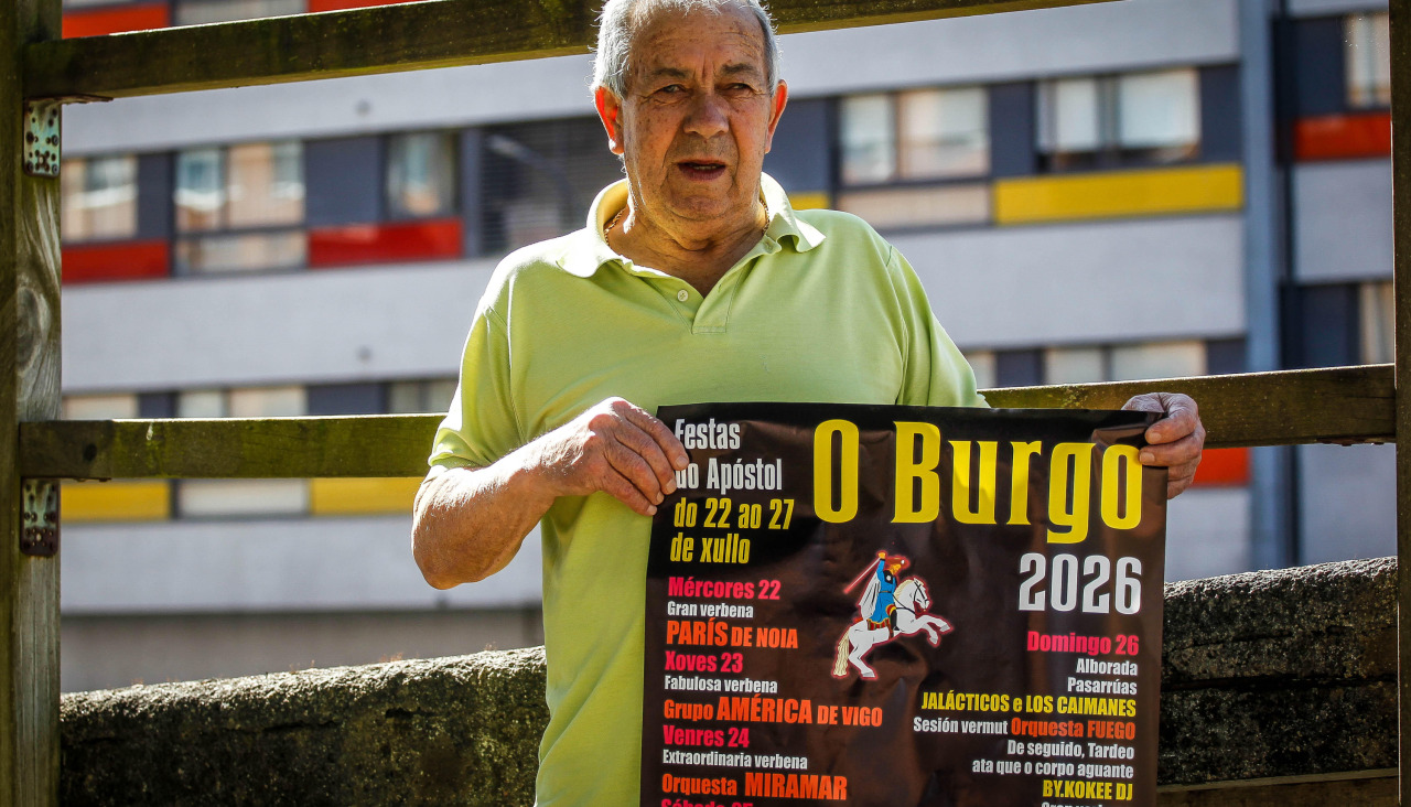 Manuel Regueira 'Stoickov' es presidente de la comisión de fiestas de O Burgo