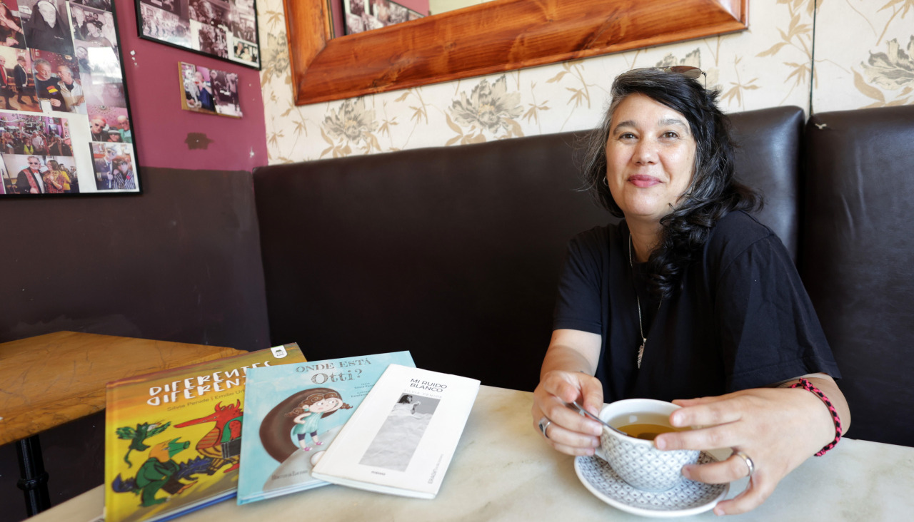 Silvia Penide, en la cafetería Doré