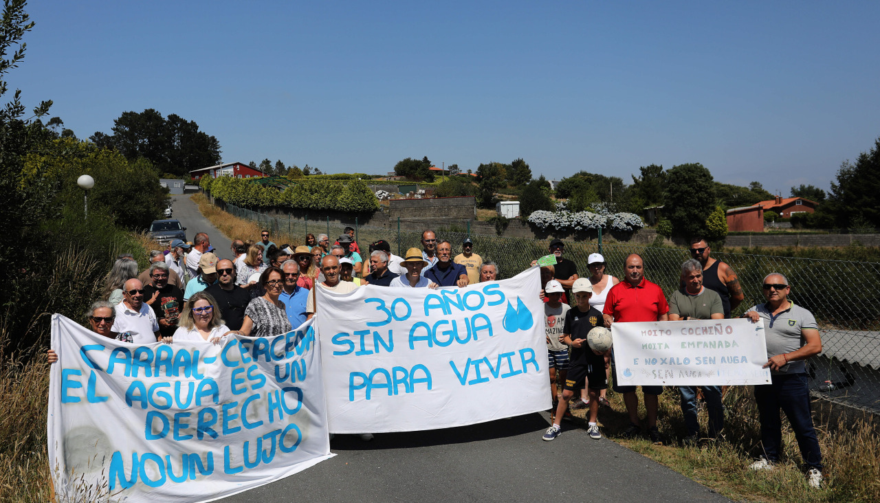 Protesta de los residentes en O Castelo