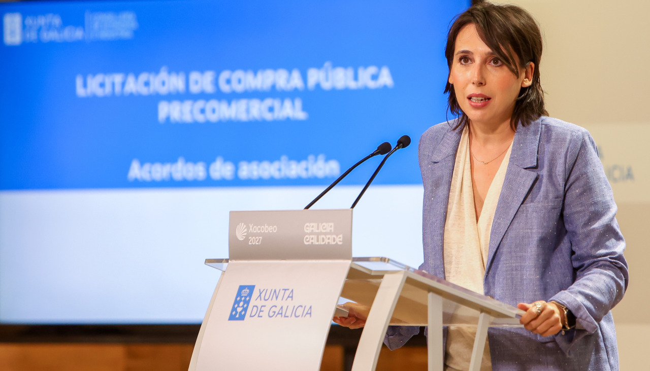 María Jesús Lorenzana, durante su comparecencia este lunes tras la reunión del Consello