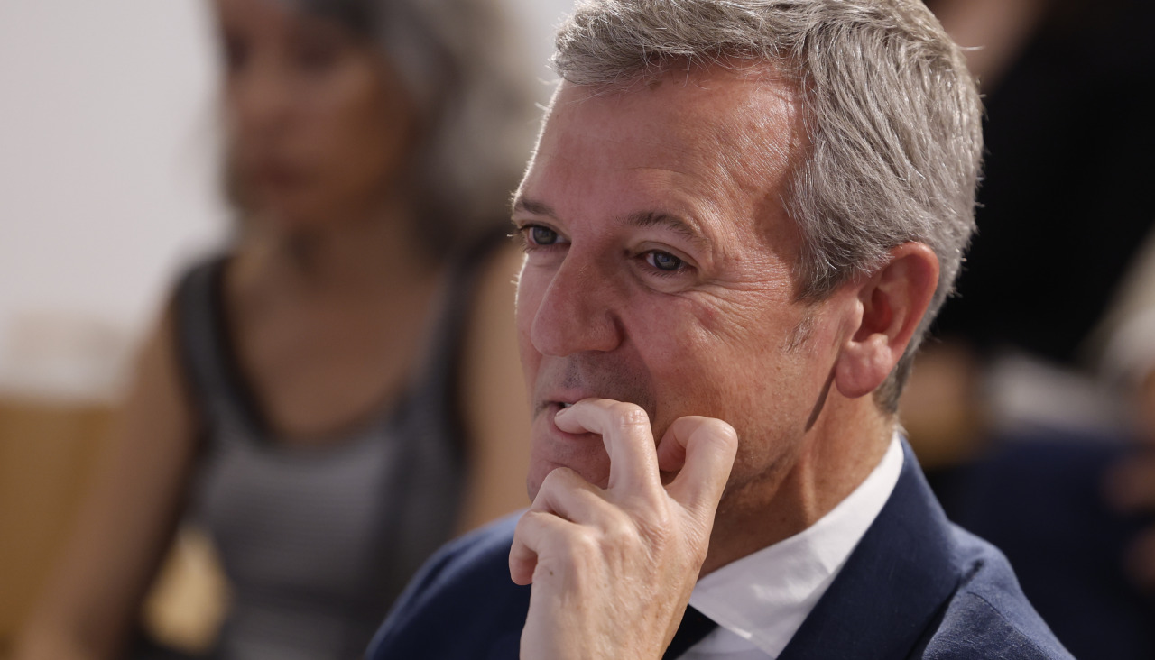 Alfonso Rueda, durante un acto en la Casa de Galicia en Madrid