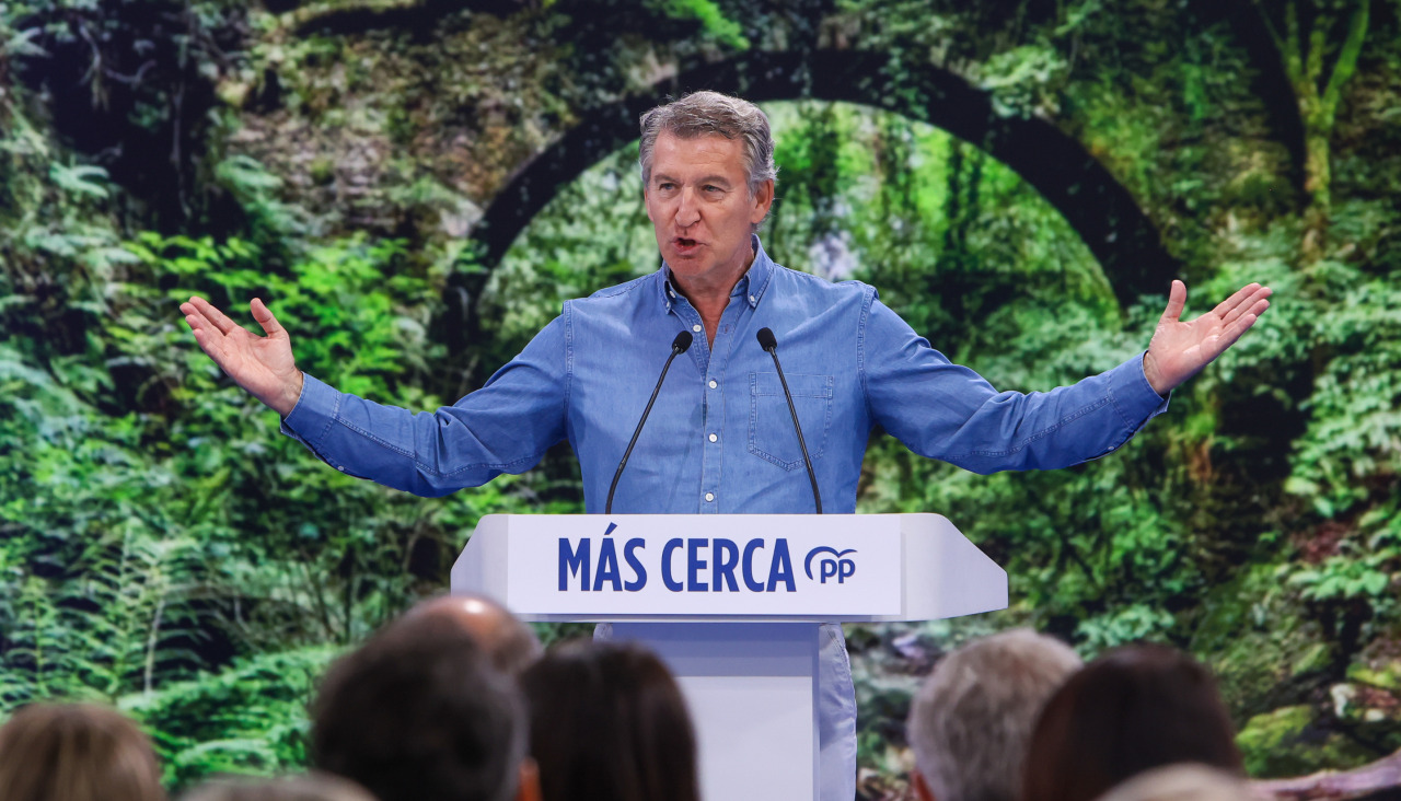 Feijóo en el acto de presentación de los candidatos a las capitales de provincia para las elecciones municipales de 2027 este sábado