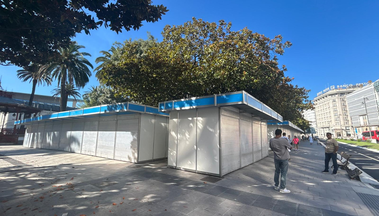 Casetas de la Feria del Libro de A Coruña
