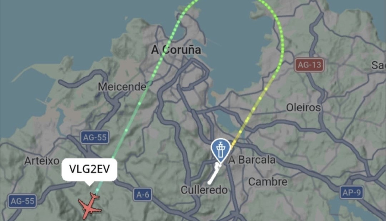 Recorrido de un avión de Vueling con destino Tenerife