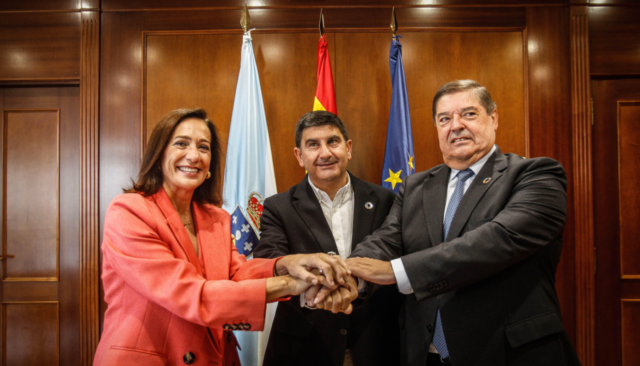 quintana. obdulia taboadela, julio abalde y pedro blanco en delegaciÃ³n