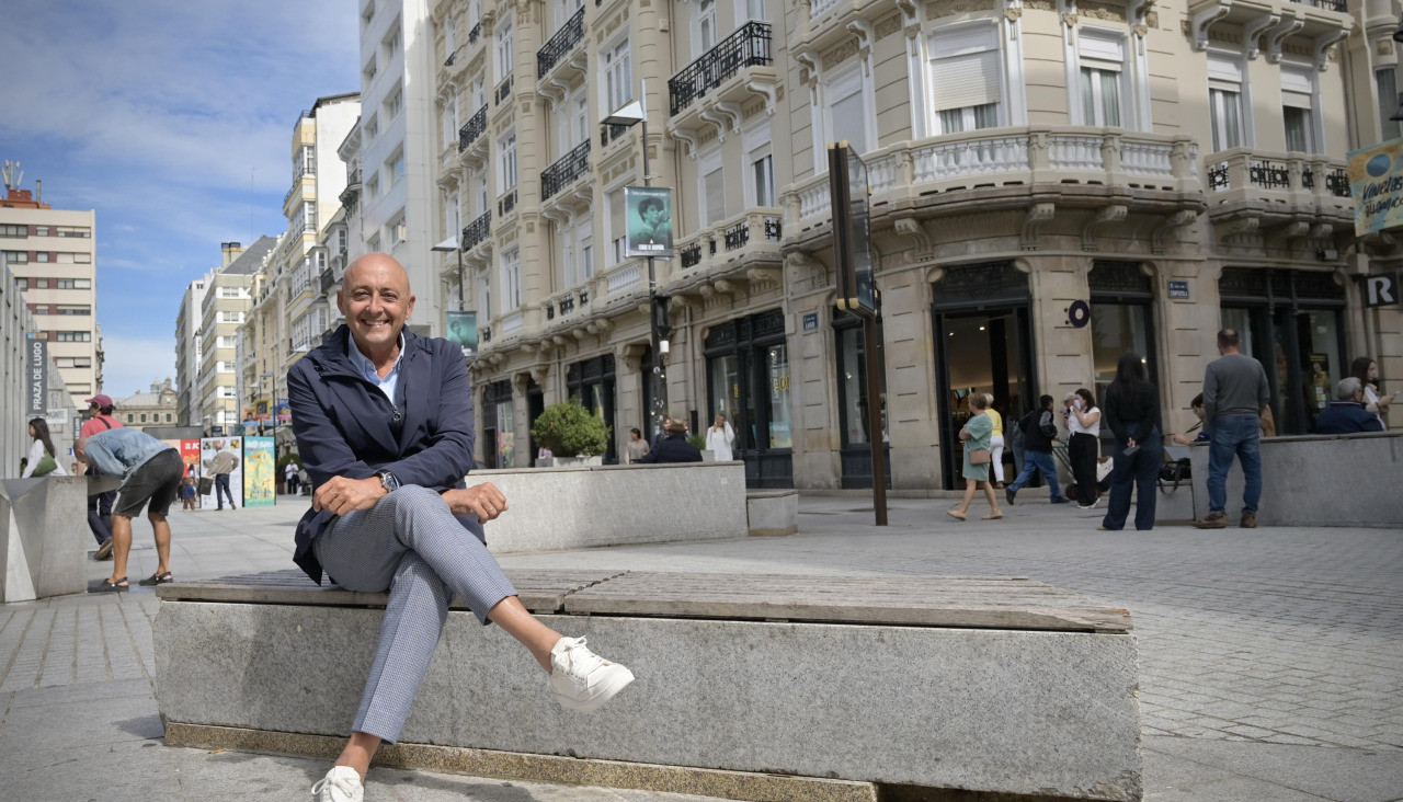 Pati Blanco, en la plaza de Lugo