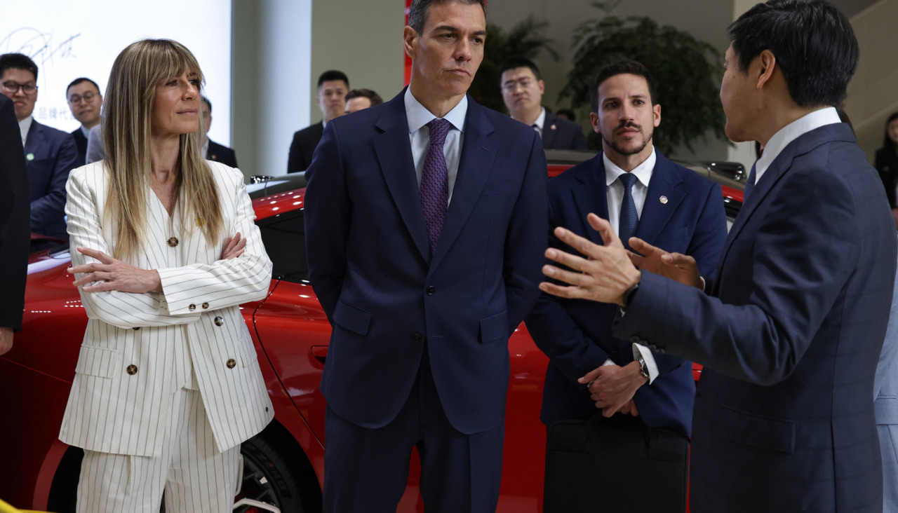 Begoña Gómez, en un acto con Pedro Sánchez