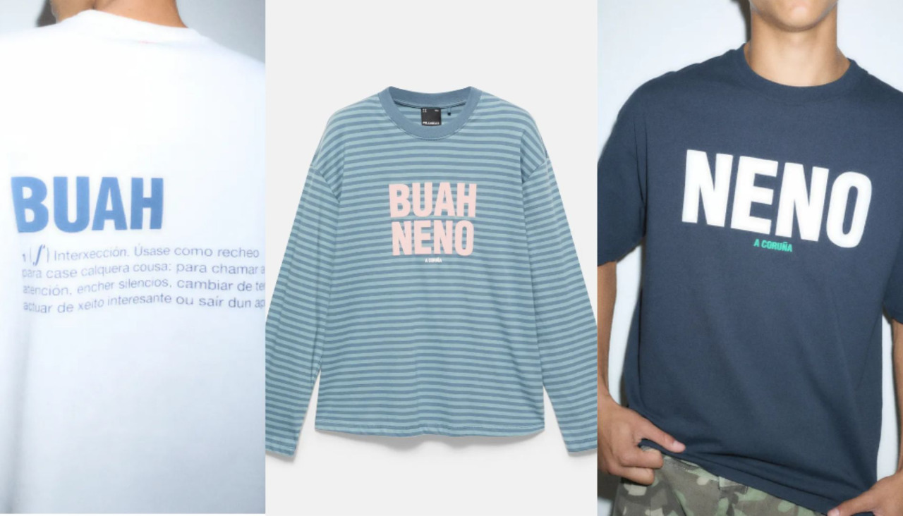 Prendas de la colección cápsula de La Esquina de Pull&Bear dedicada a A Coruña