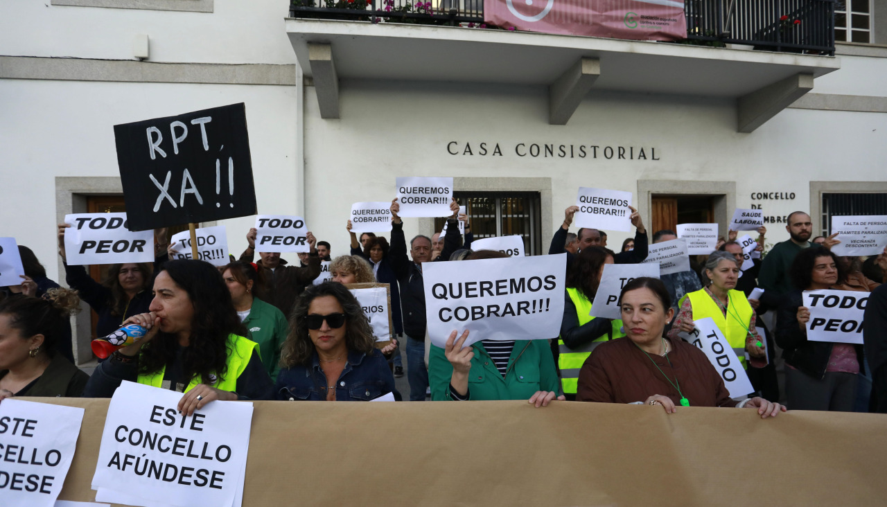 Manifestación de los trabajadores en octubre de 2025