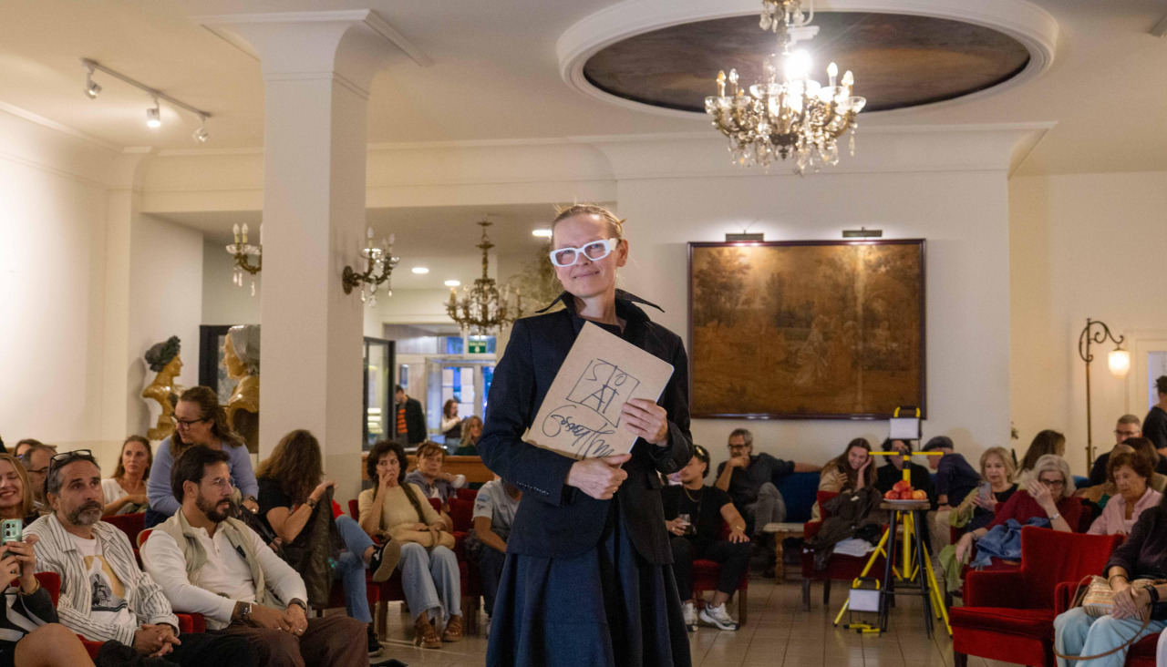 Gosia Trebacz, en el Circo de Artesanos, momentos antes de los desfiles