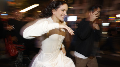 Rosalía, en Callao, en una aparición sorpresa para presentar su cuarto álbum, el pasado 20 de octubre