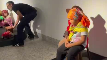 Alumnos recrearon cuadros de Sotomayor en la Fundación Barrié