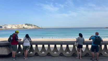Cruceristas en las playas de A Coruña