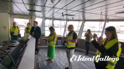 A bordo del 'Douglas Mawson' en su primera escala en A Coruña