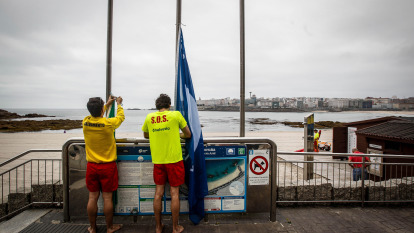 Izado bandera azul Riazor