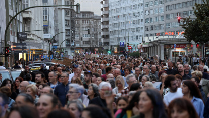 Parte de las 10.000 personas que recorrieron las calles este sábado