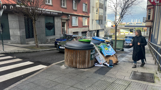 Basura de regalos de Reyes en A Coruña