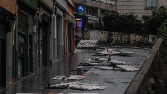 Viento y lluvia por el temporal Herminia en A Coruña @ Quintana (5)