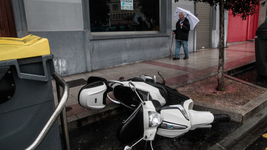 Viento y lluvia por el temporal Herminia en A Coruña @ Quintana (1)